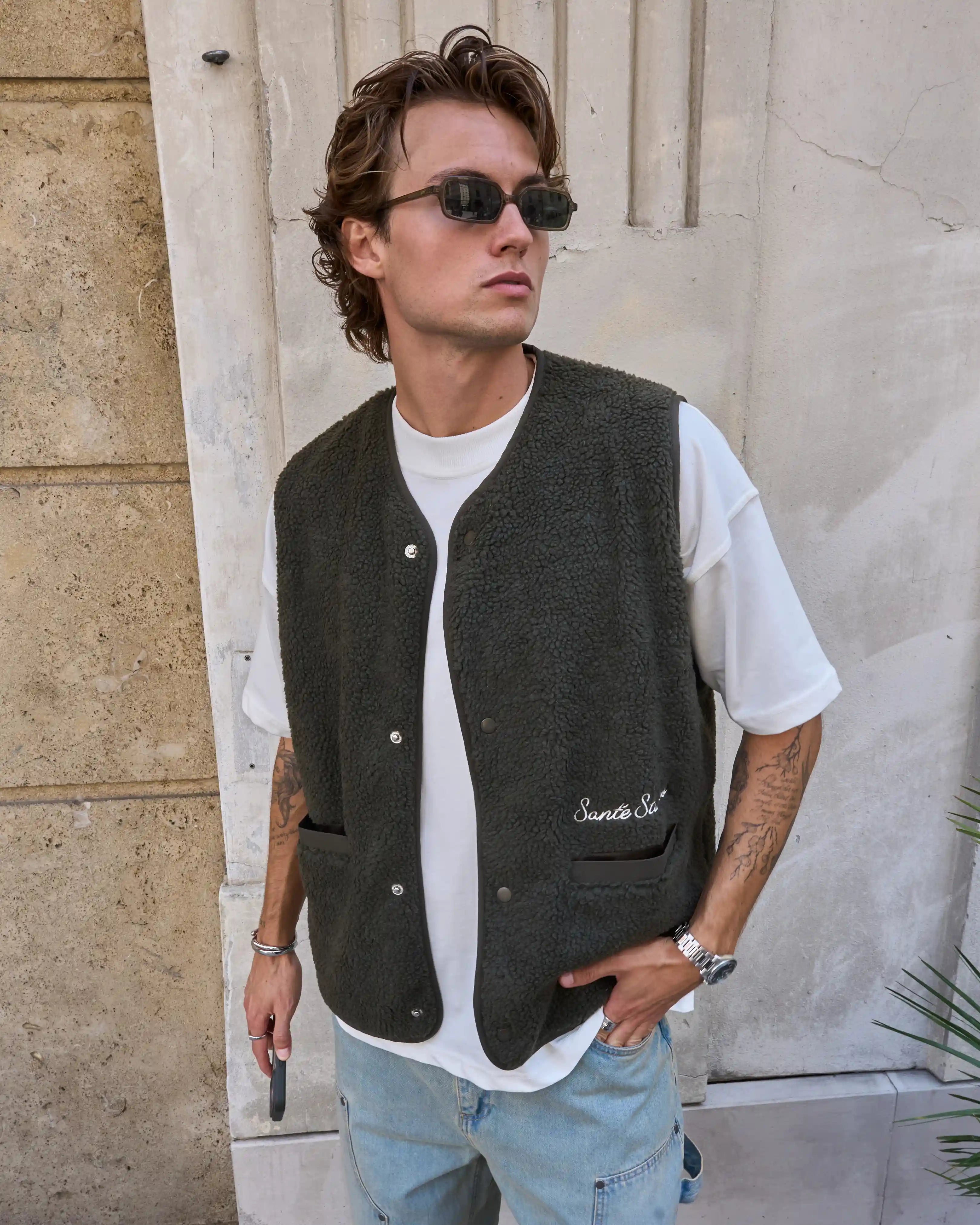 Sherpa Cardigan Vest